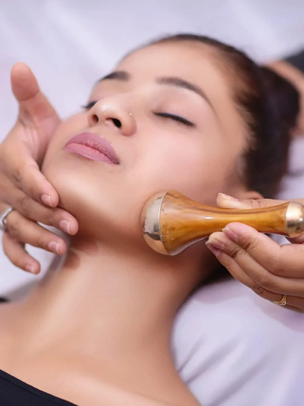 Ayurvedic Kansa Wand Face, Foot & Body Massager – 2-in-1 Bronze Massage Tool
